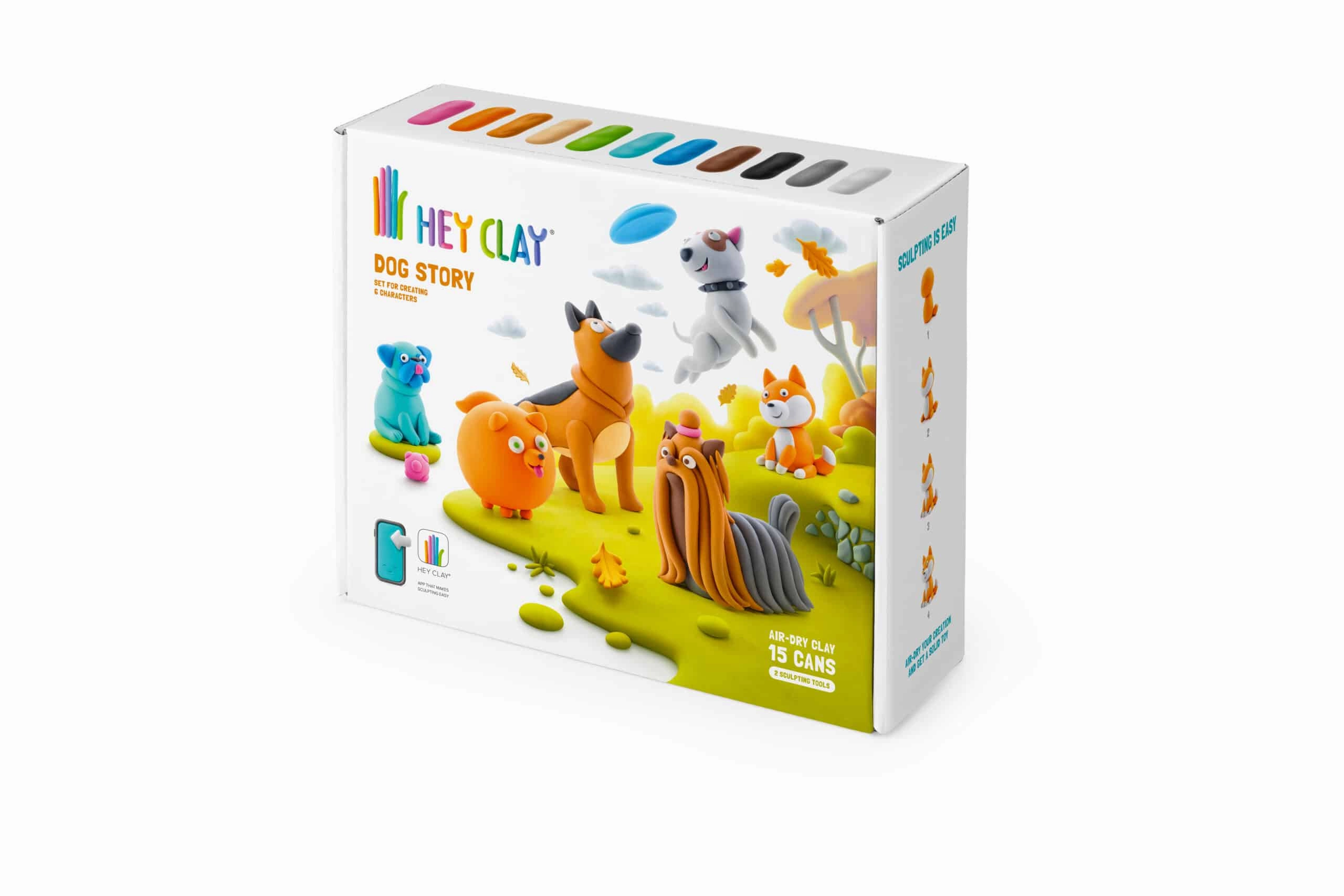 HEY CLAY Air Dry Clay Kit for Kids – Creative Modeling Set with Fun Characters and Themes