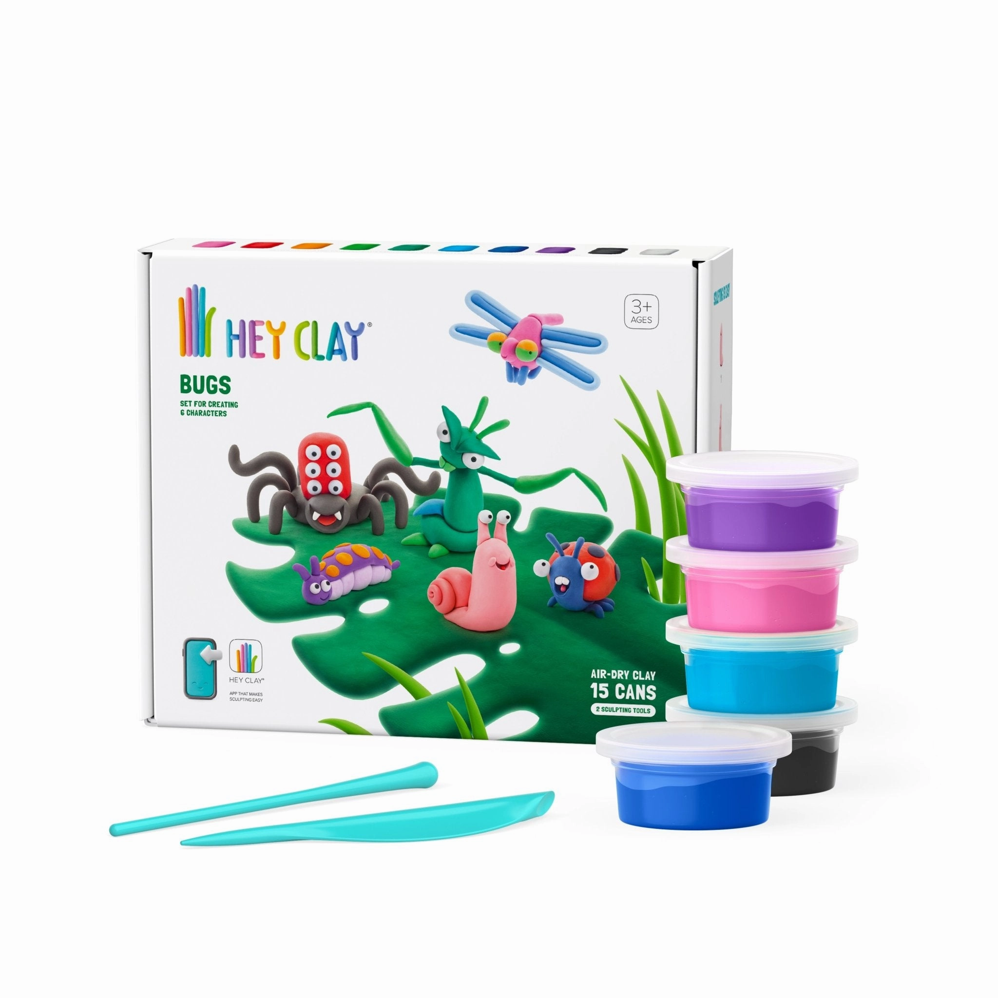 HEY CLAY Air Dry Clay Kit for Kids – Creative Modeling Set with Fun Characters and Themes