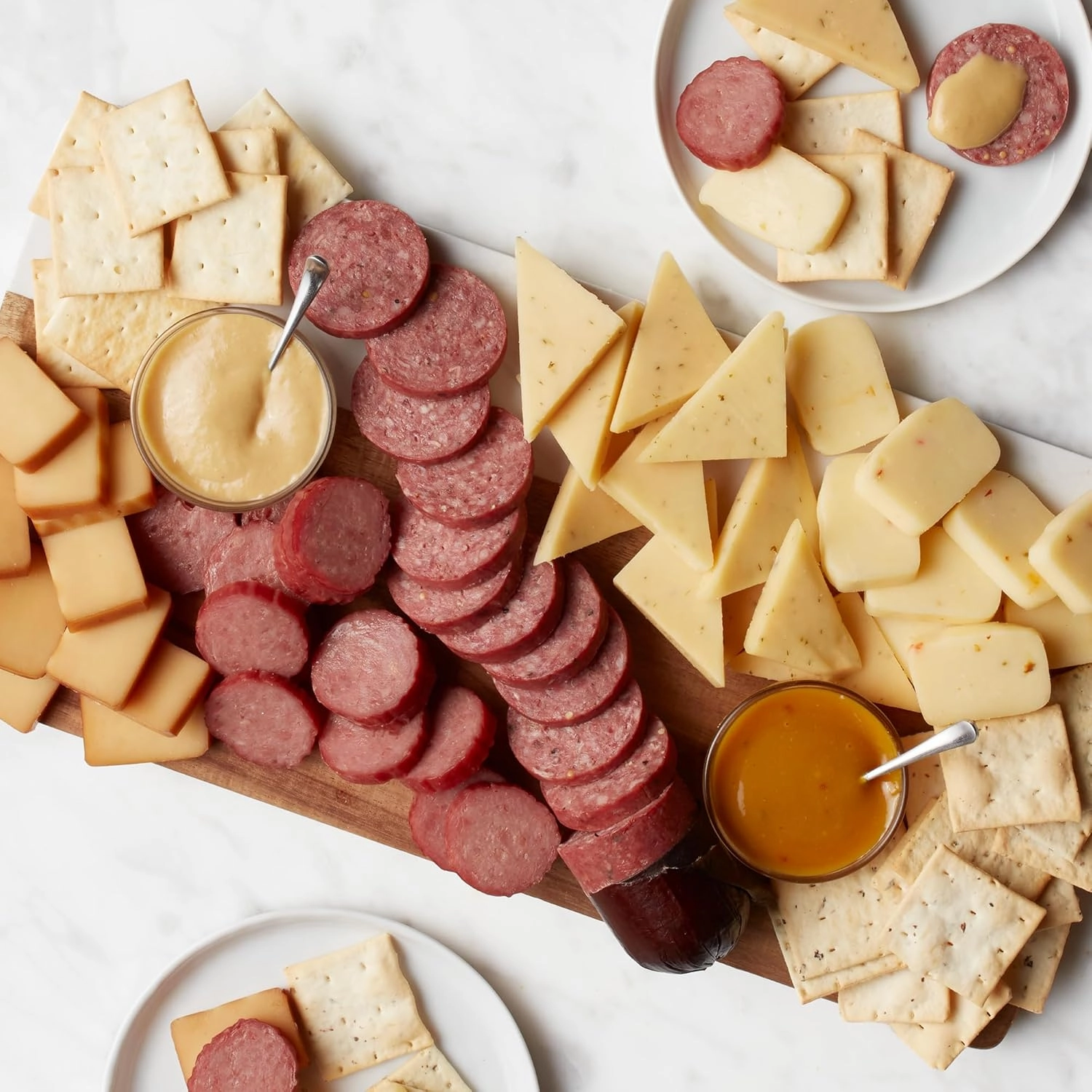Hickory Farms Smoked Cheddar Cheese Blend, Pack of 3, 10 ounces each - Charcuterie Food Item