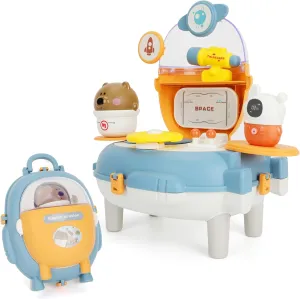 Home Home Backpack Toys Simulation Space Bag can be Switched Color Clay Bear Backpack, 2 in 1 Form, Suitable for 2 to 4 Years Old Boys and Girls Gifts