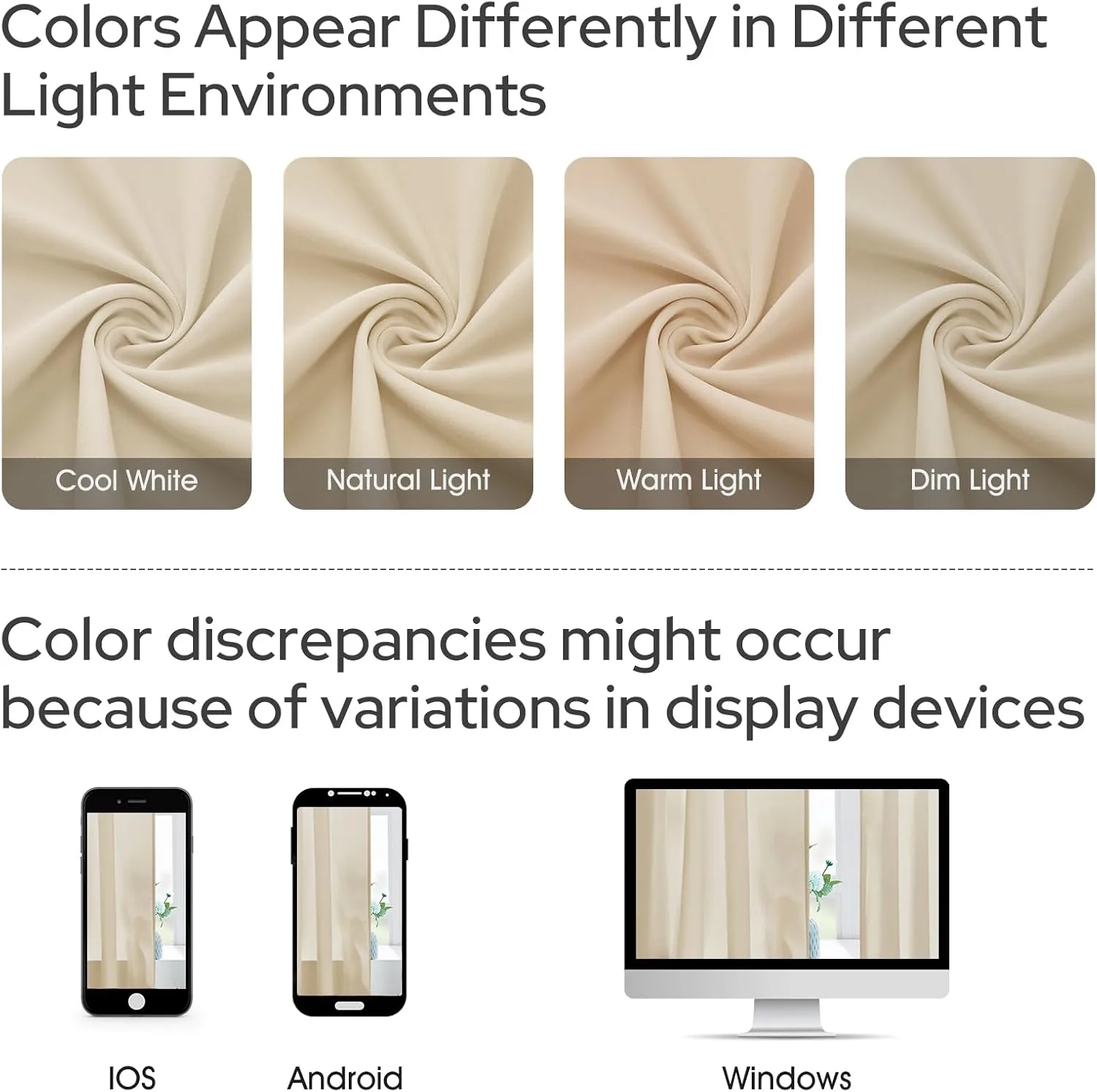 HOMEIDEAS Non-See-Through Beige Privacy Sheer Curtains, 52 X 84 Inches Long 2 Panels Taupe Sheer Curtains Light Filtering Window Drapes for Bedroom Living Room