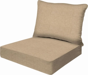 Honeycomb Essentials Outdoor Deep Seating Cushion, 24” x 24”, Hampton Texture Neutral Patio Chair Cushion