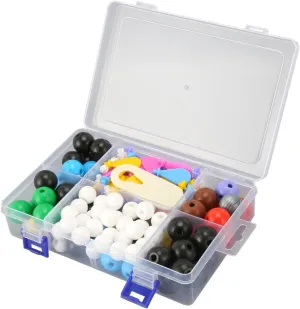 Hztyyier Chemistry Molecular Model Kit Educational Atom Ball Molecular Modeling Set, Structure Learning Kit for Chemistry Enthusiasts, 78 Atoms 110