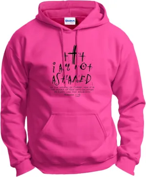 I Am Not Ashamed Romans 1:16 Verse Long Sleeve Front Pocket Hoodie Sweatshirt