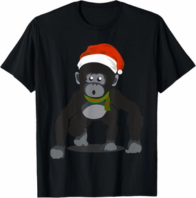 I Love Bonobos | Monkey Santa hat & Cold Weather Scarf T-Shirt