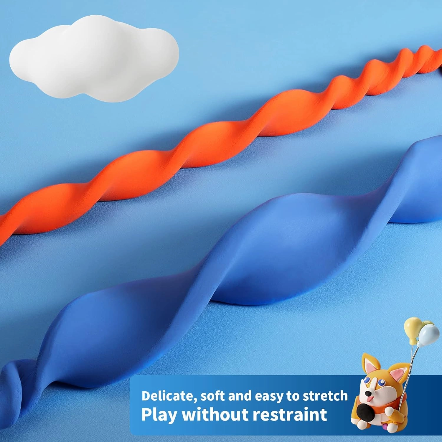 ifergoo Modeling Clay Kit - 36 Colors Magic Air Dry Ultra Light Clay, Safe & Non-Toxic, Great Toy Gift for Boys and Girls