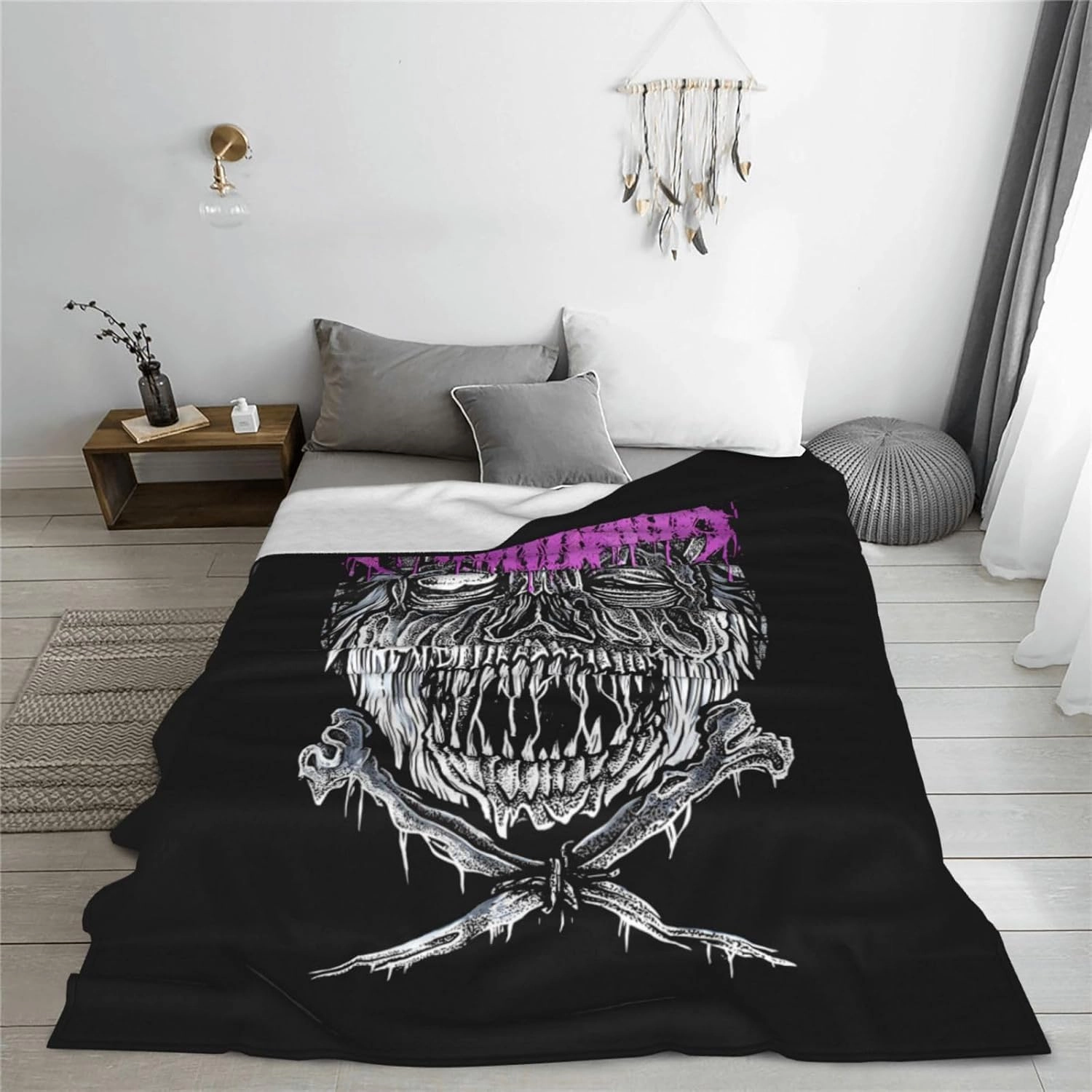 Infant Rock Annihilator Band Fleece Throw Blanket Flannel Air Conditioning Quilt for Couch Camping Travel 50"x40"