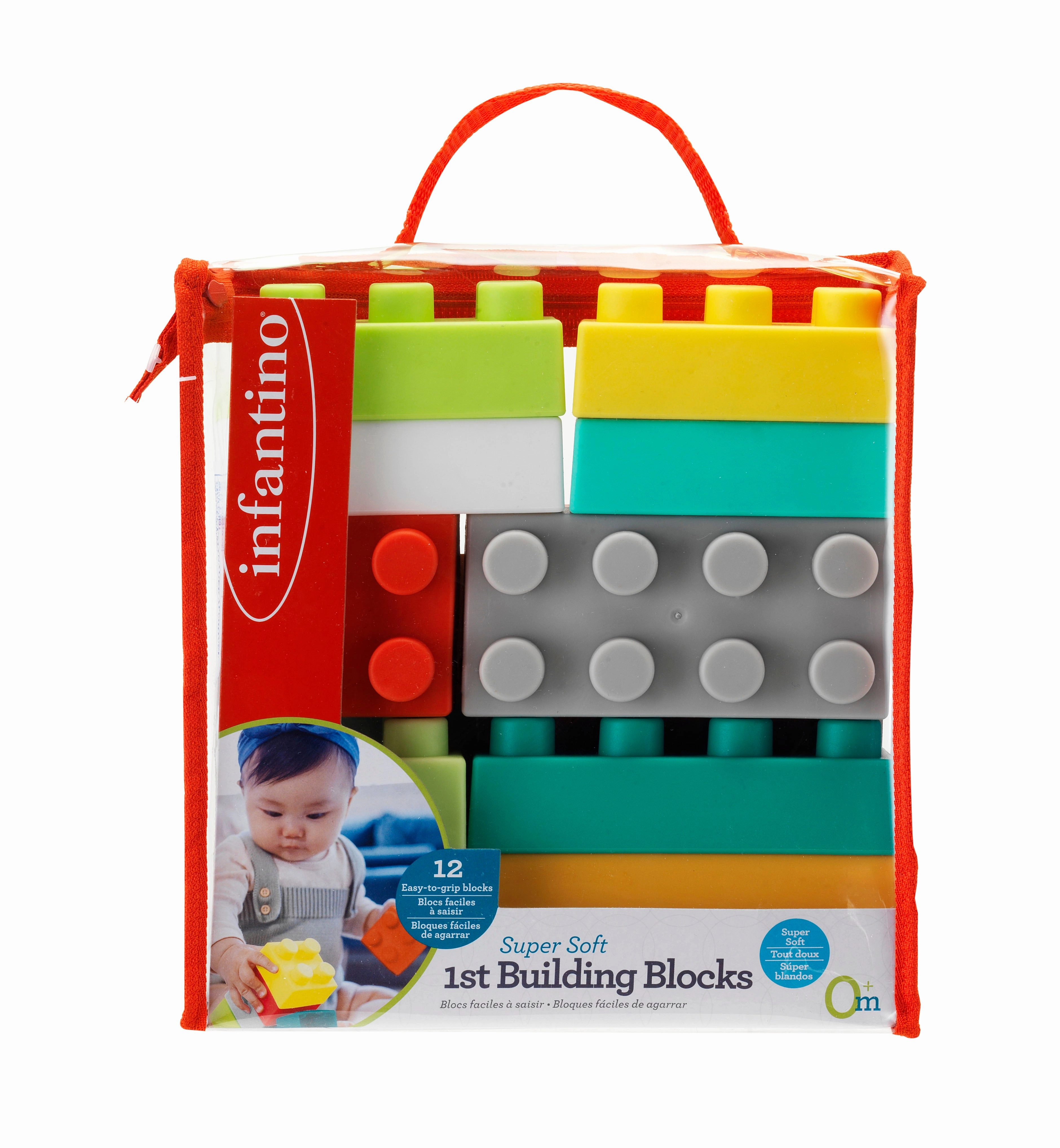 Infantino- Super Soft 1St Building Blocks-Multicolor