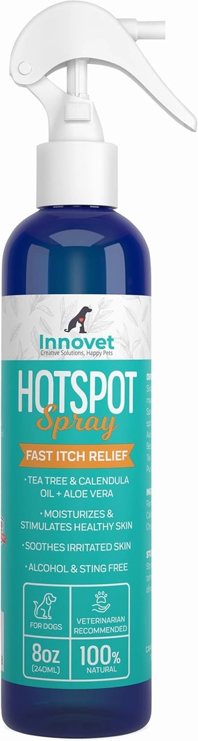 Innovet Hotspot Spray for Dogs - Fast Itch Relief for Dogs, Soothing Itch Spray for Dogs - Alcohol and Sting Free - 8 oz Bottle Made in USA