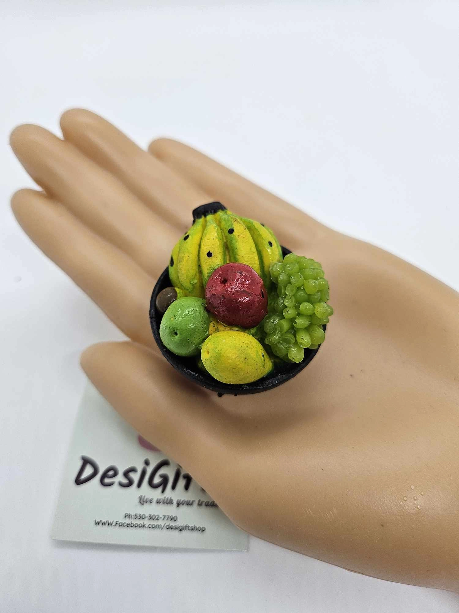 Insightful Indian Miniature Fridge Food Magnet, Dollhouse Food, 3D Simulation Food Refrigerator Magnet, IFM - 1267