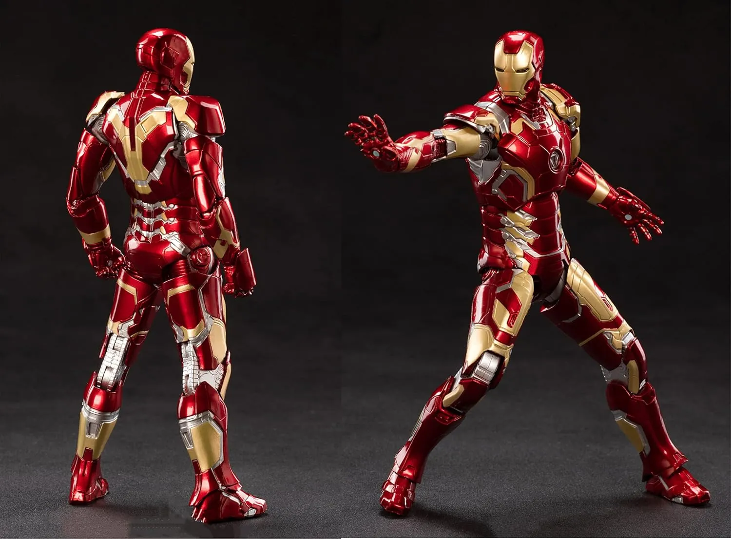 Ironman Action Figures Set 2 Pack Metal Painting All Joints Movable 7 Inch Collectible Model Toys (WM1 & MK43)