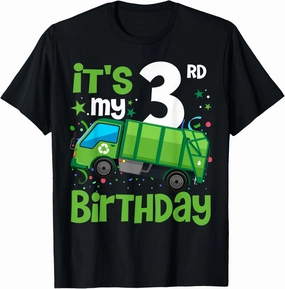 It's My 3rd Birthday Garbage Truck 3 Year Old Birthday Boy T-Shirt