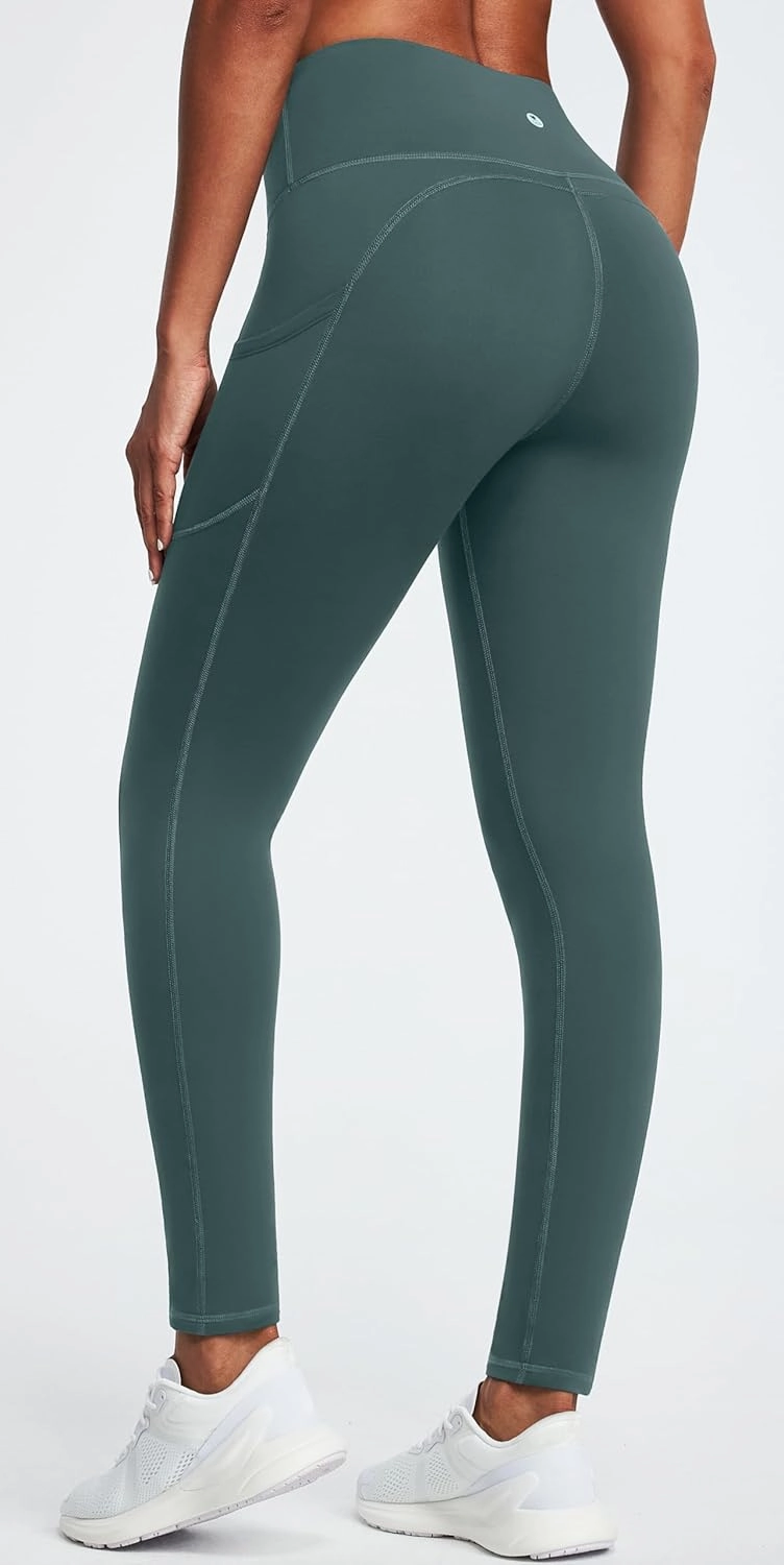 IUGA Fleece Lined Leggings with Pockets for Women Thermal Leggings for Women High Waisted Yoga Pants Winter Workout Leggings