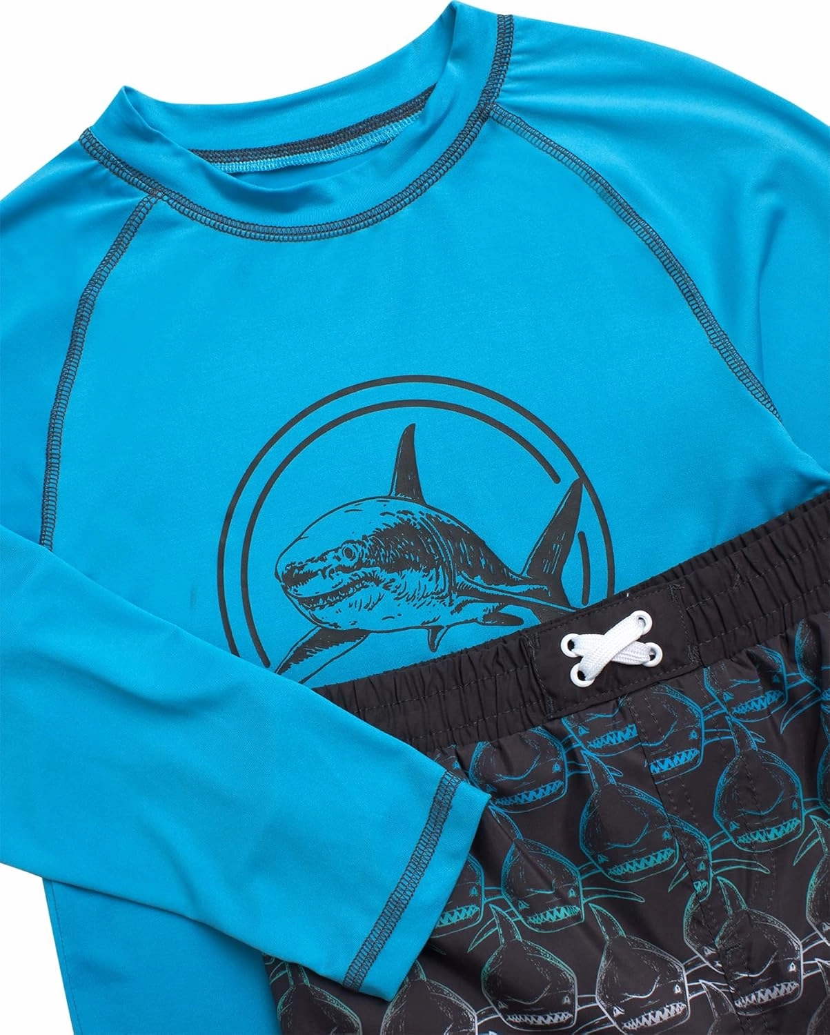 iXtreme Boys Rash Guard Set - 2 Piece UPF 50  Quick Dry Long Sleeve Swim Shirt and Swim Trunks for Boys (Sizes: 2T-14)