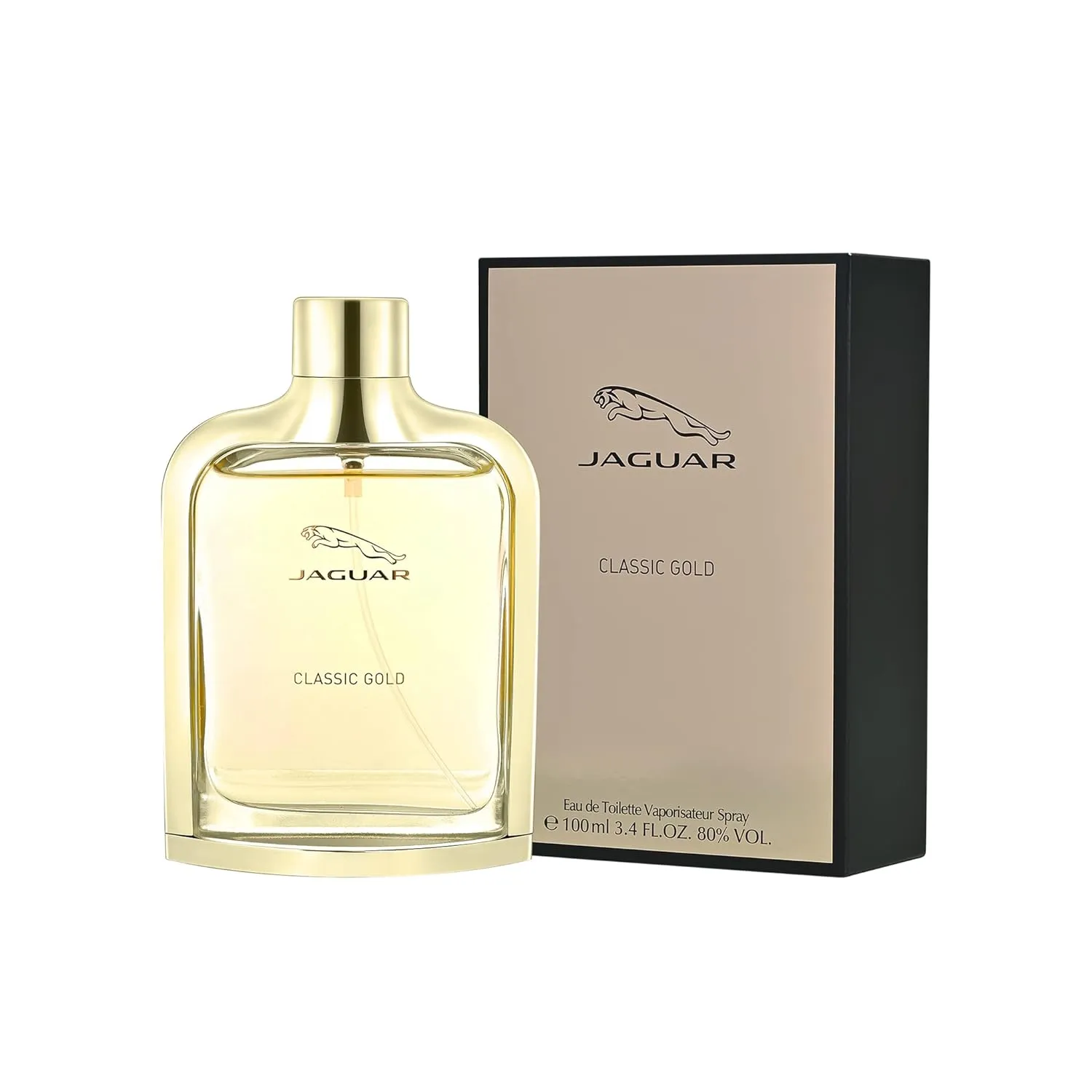 Jaguar Classic Gold Eau de Toilette Spray for Men, 3.4 Ounce