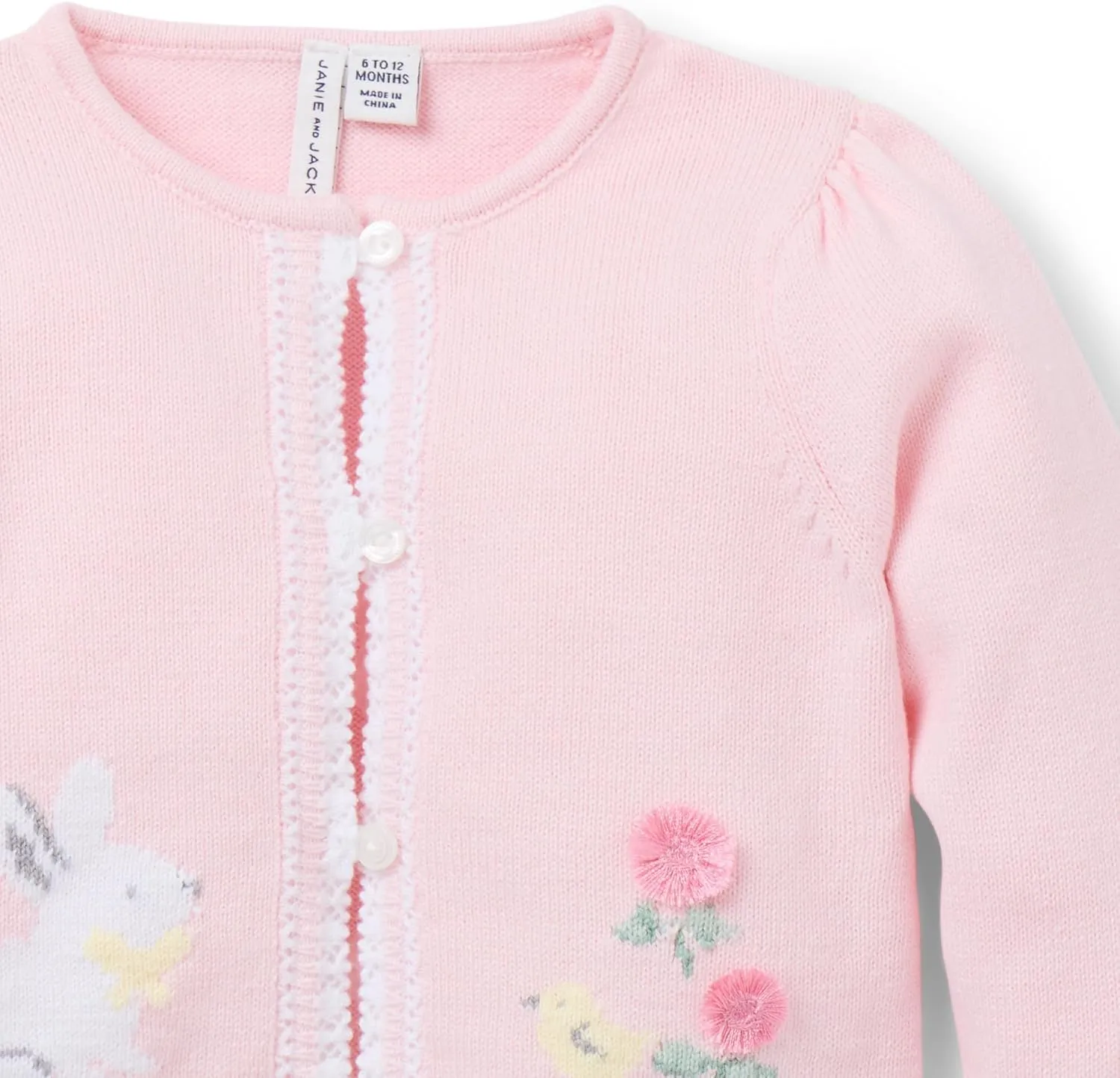 Janie and Jack Baby Girls' Bunny Cardigan (Infant)