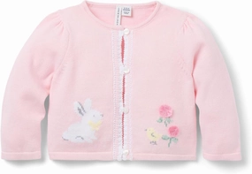 Janie and Jack Baby Girls' Bunny Cardigan (Infant)