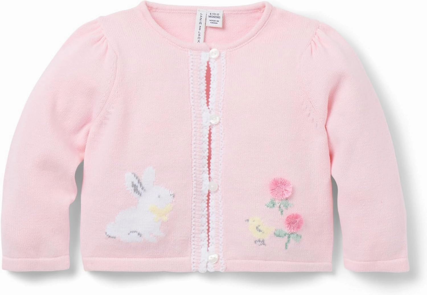 Janie and Jack Baby Girls' Bunny Cardigan (Infant)