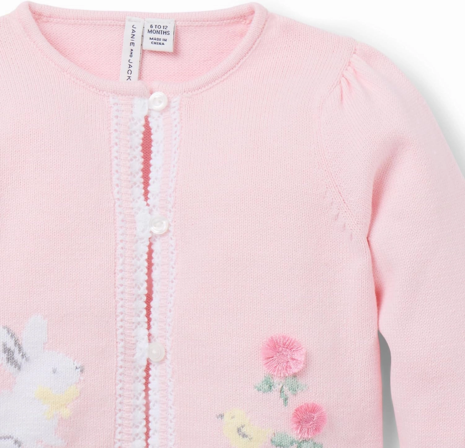Janie and Jack Baby Girls' Bunny Cardigan (Infant)