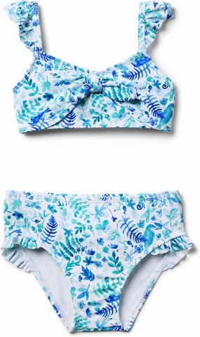 Janie and Jack Girls' Tie Front Two Piece Swim (Toddler/Little Big Kid)
