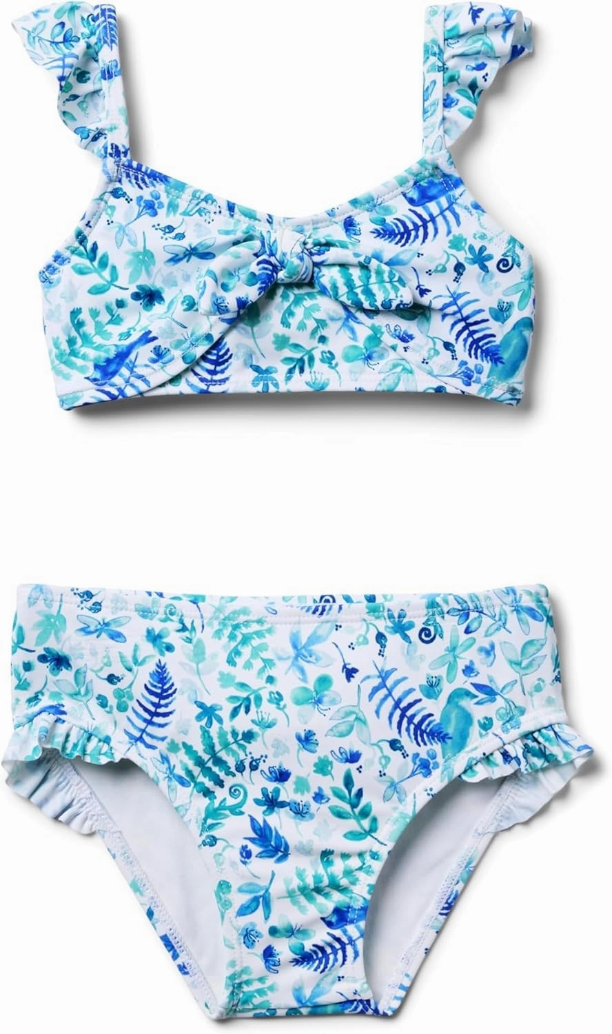 Janie and Jack Girls' Tie Front Two Piece Swim (Toddler/Little Big Kid)