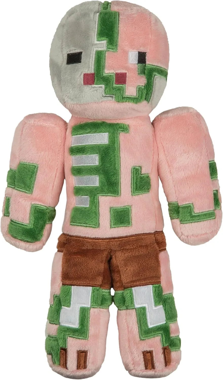 JINX Minecraft Zombie Pigman Plush Stuffed Toy, Multi-Colored, 12" Tall, with Display Box