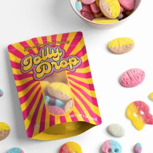 JollyDrop Swedish Candy Mix – Authentic BUBS Sweet & Sour Gummies – Soft & Chewy Nordic Treats – Skulls, Ovals & More – 1 lb Bag of Swedish Godis