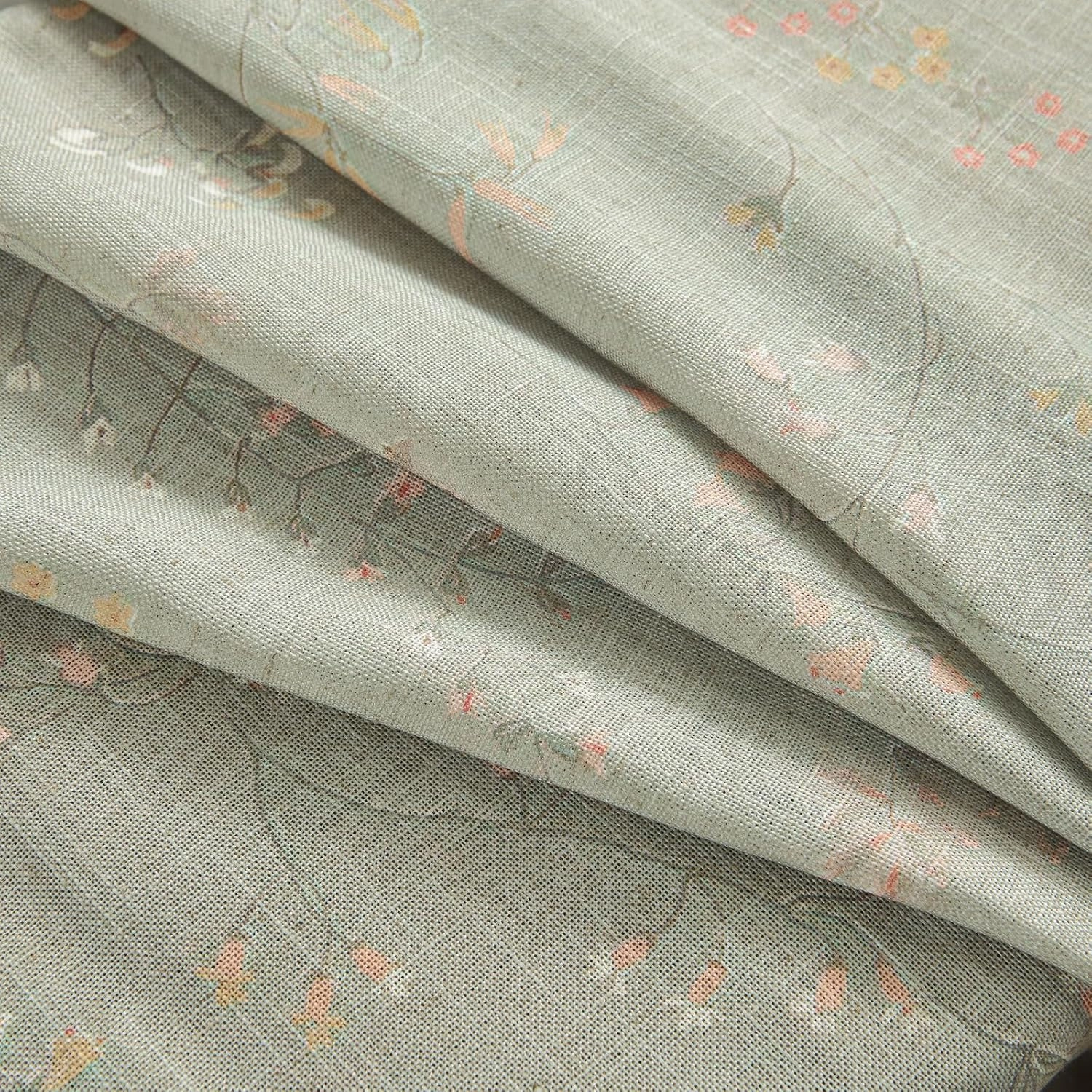 Joydeco Blue Floral Boho Curtains 84 Inch Length 2 Panels, Super Soft Bohemian Farmhouse Curtains with Tassels, Semi Sheer Light Filtering Drapes for Bedroom Living Room (Rod Pocket, 52Wx84L)