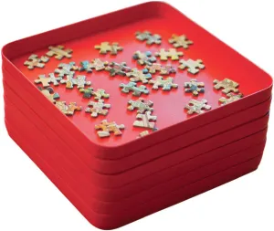 Jumbo Puzzles - Puzzle Mates Sorting Trays - Practical Storage for Puzzle Pieces, Multi Colours
