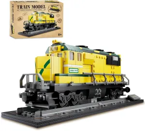 KAZI Retro Cargo Train Building Toys,Classic Locomotive Display Model for Trains Lovers,Fun Gift for Boys Adults,Home Decor