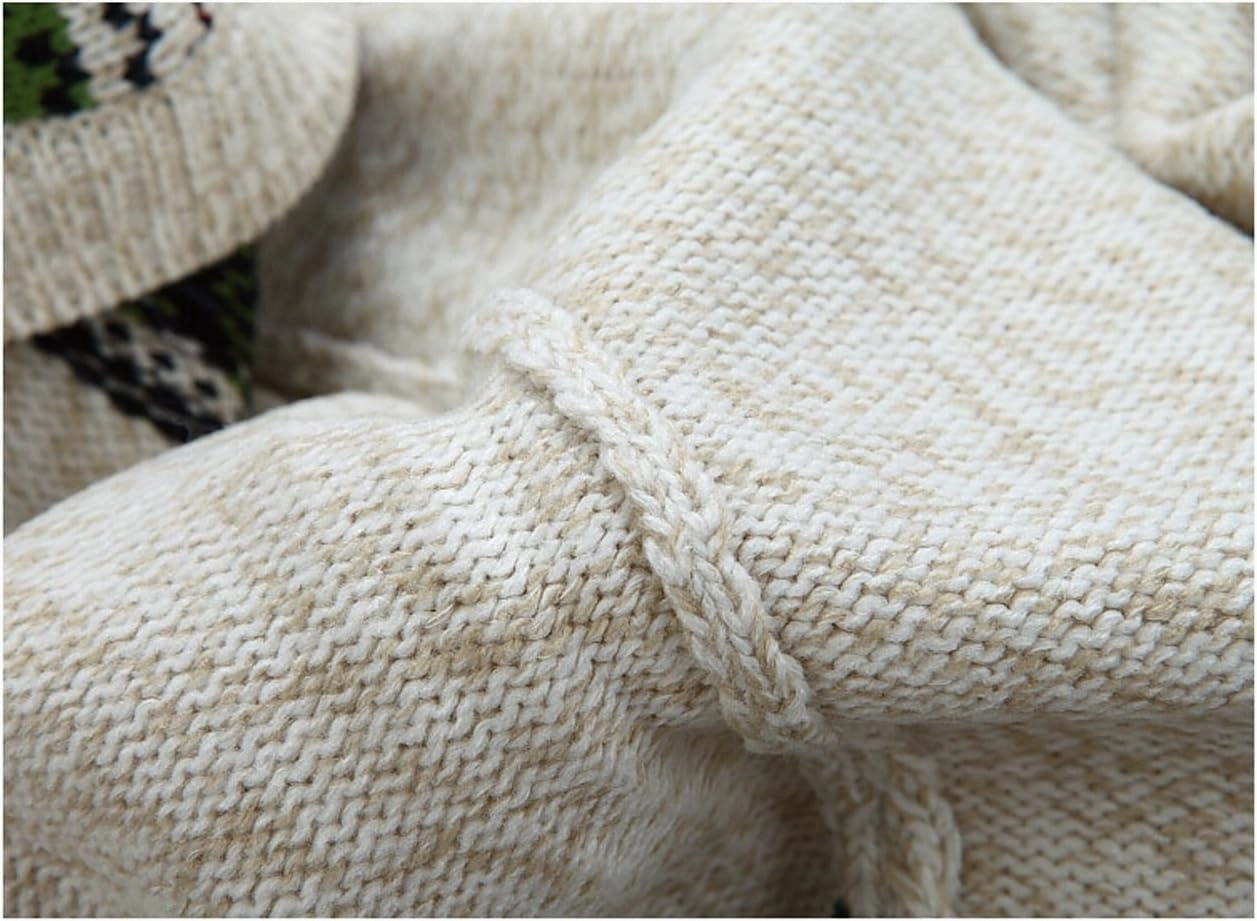Kedera Men's Cardigan Sweaters Stand Collar Cable Thick Knitted Full Zip Sweater with Pattern