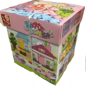 Kiddy Bricks, Girl's Soft Color Brick Assorted Set (415 Pcs)