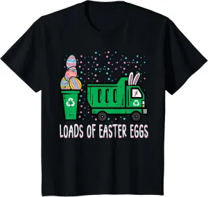 Kids Loads Of Easter Eggs Garbage Truck Toddler Boys Kids Youth T-Shirt