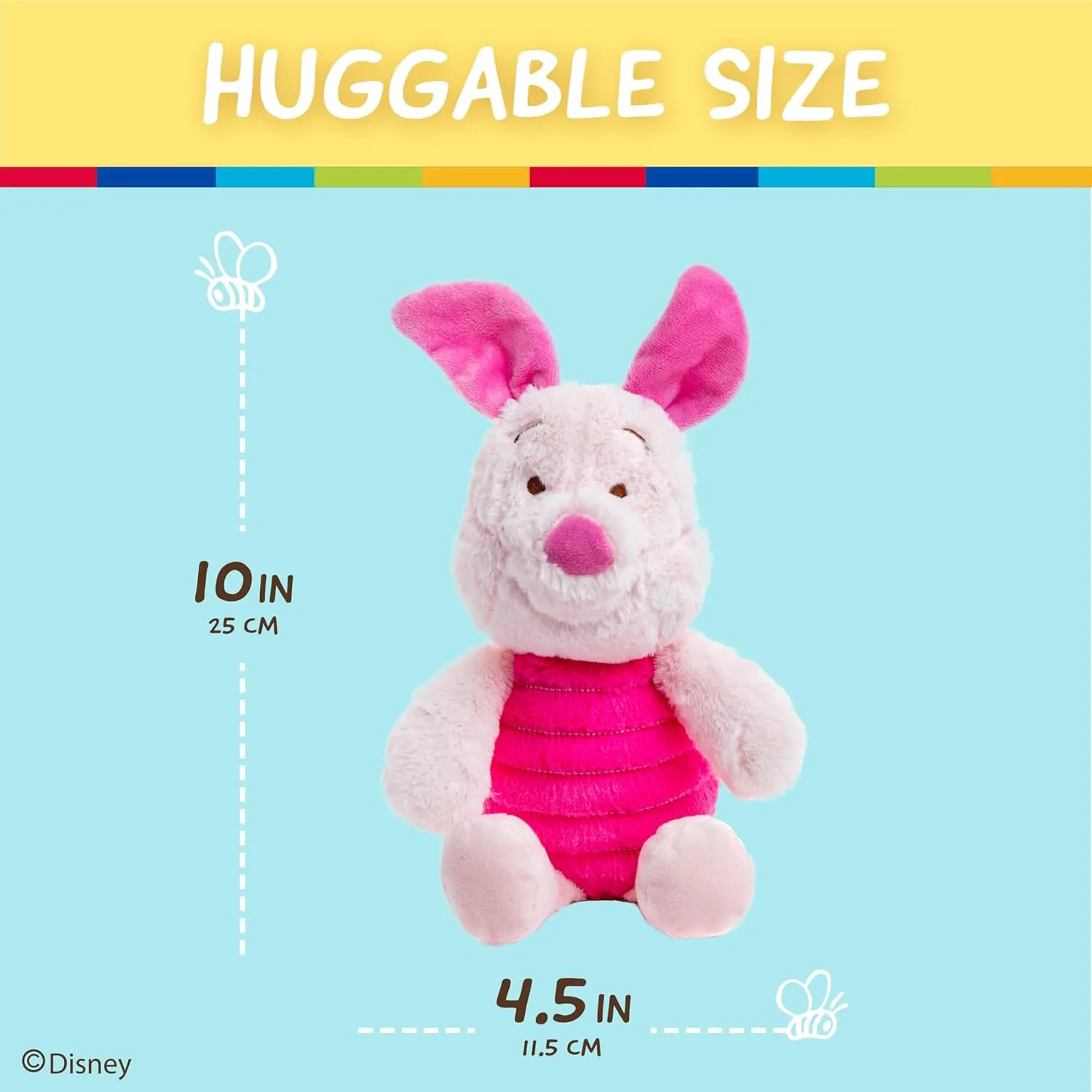 KIDS PREFERRED Baby Winnie The Pooh and Friends Stuffed Animal with Jingle and Crinkle, Piglet 14” 9 inch (Pack of 1)