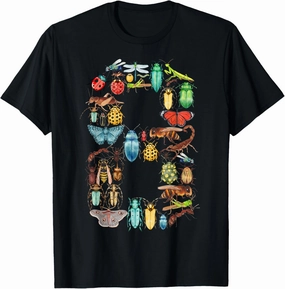 Kids 8th Birthday Bugs Insects Beetles Boys Girls 8 Year Old T-Shirt