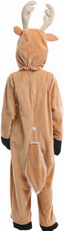 Kids Christmas Reindeer Costume Deer Animal Outfits Onesie Party for Boys and Girls