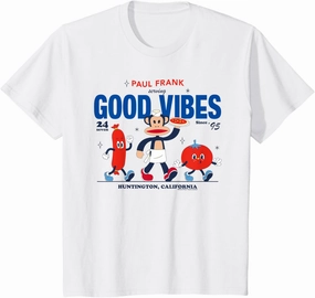 Kids Paul Frank Diner Julius Monkey Serving Good Vibes Kids T-Shirt