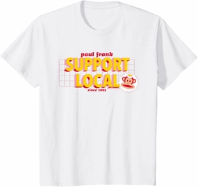 Kids Paul Frank Diner Support Local Julius Monkey Waiter Kids T-Shirt