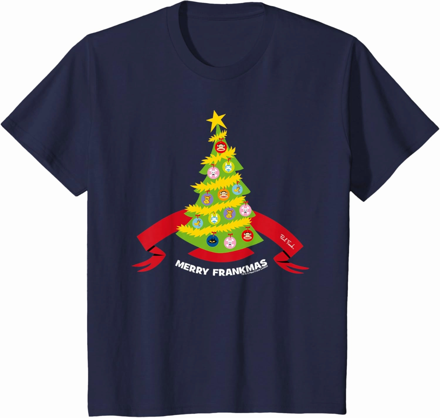 Kids Paul Frank Merry Frankmas Christmas Tree Julius Monkey Kids T-Shirt