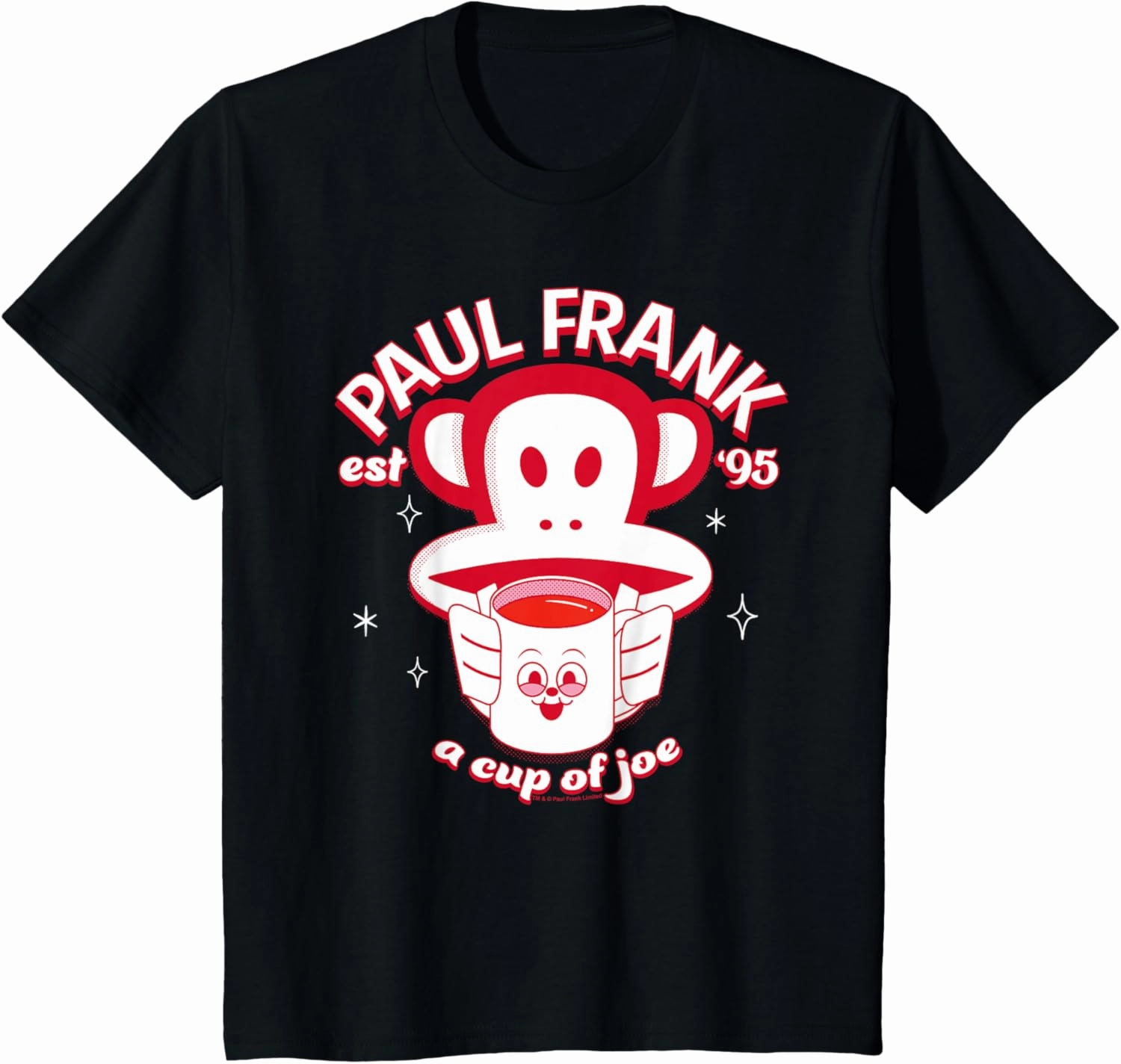 Kids Paul Frank Red A Cup Of Joe Coffee Julius Monkey Kids T-Shirt