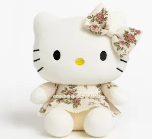 Kitty Plush 10” Collectible Kitty Plushie Cute Stuffed Animal Toy Adorable Kawaii Doll (Pearls Country)