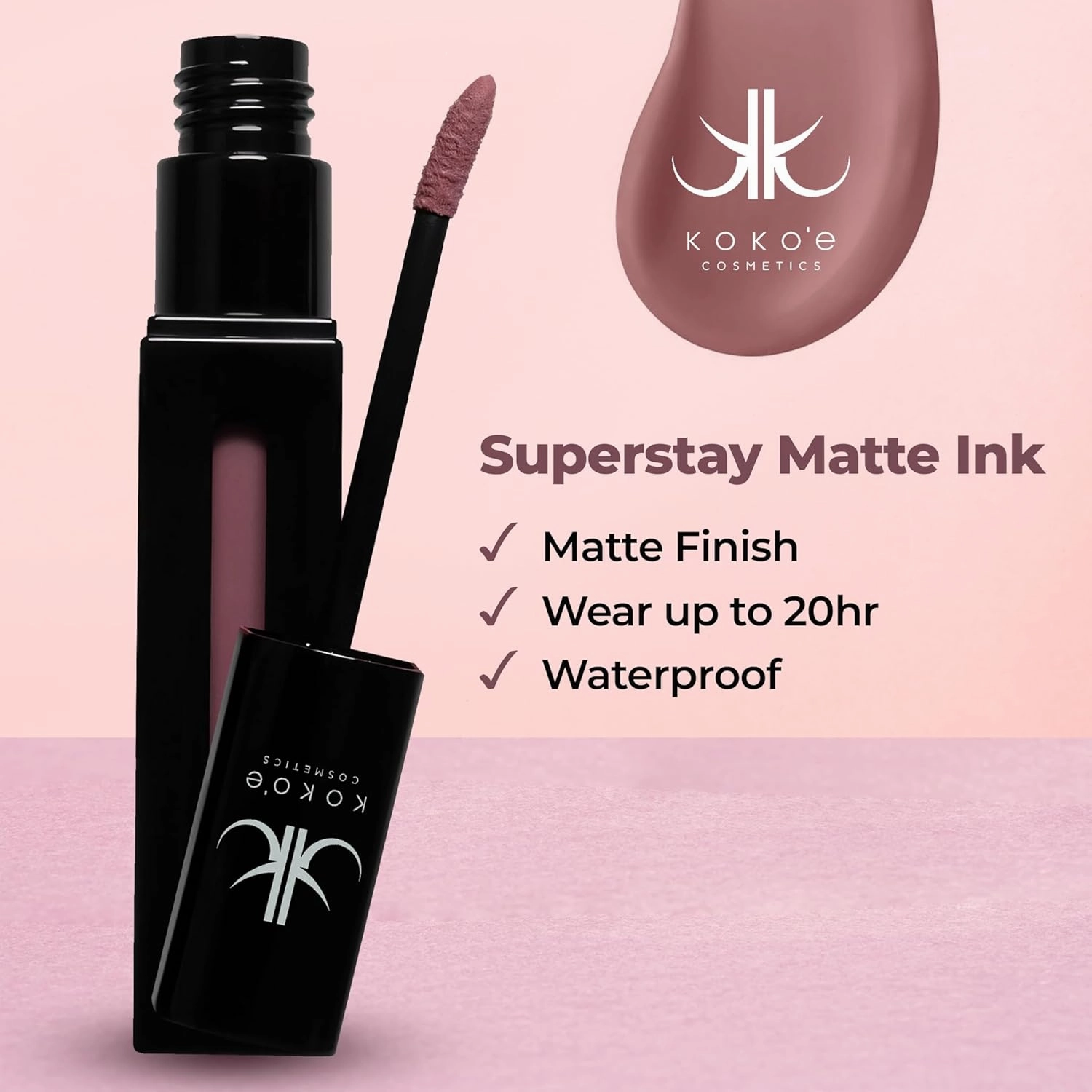 KOKO’E Cosmetics Liquid Lipstick for Women, Waterproof Lip Sticks for Girls, Ideal Long Lasting Matte Lipstick for Ladies, Perfect Lightweight Lip Stains Color Makeup (Gentle)