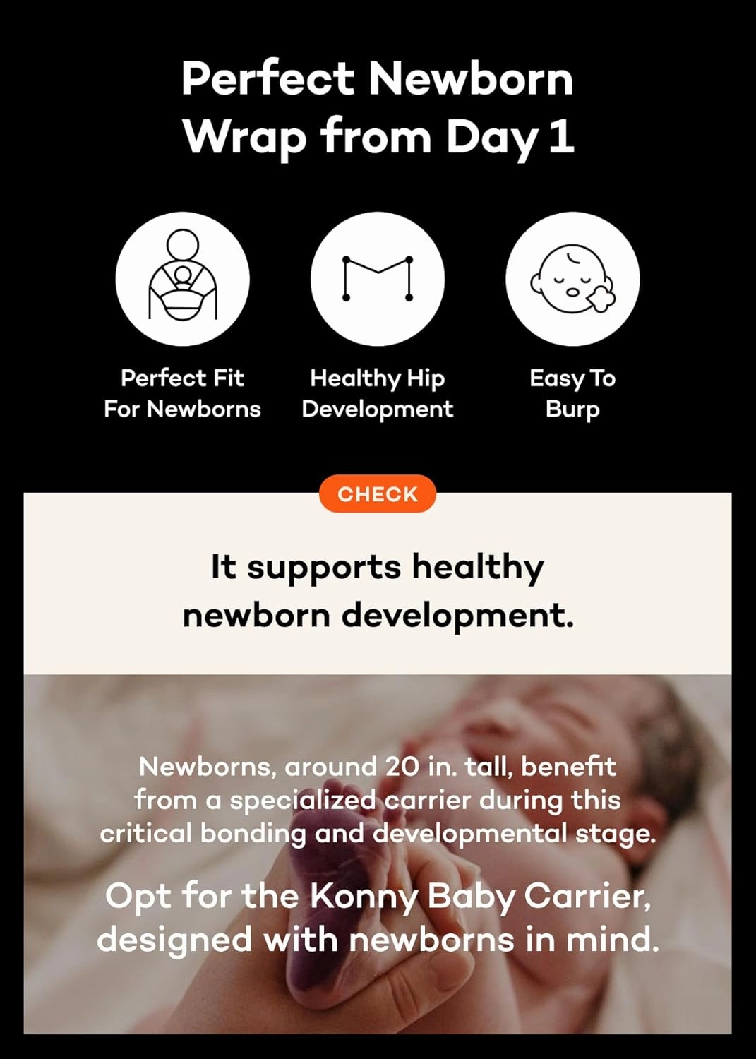 Konny New and Improved Baby Carrier Flex AirMesh(Includes Head Support) - Adjustable Summer, Easy to Wear, Baby Wrap Carrier, Perfect for Newborn Babies Essentials up to 44 lbs (M-4XL) - Mint Grey
