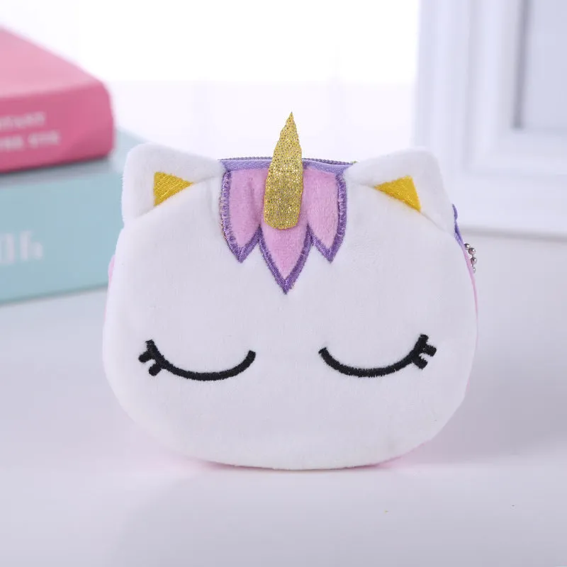 Korean Cartoon Heart Portable Mini Plush Coin Purses