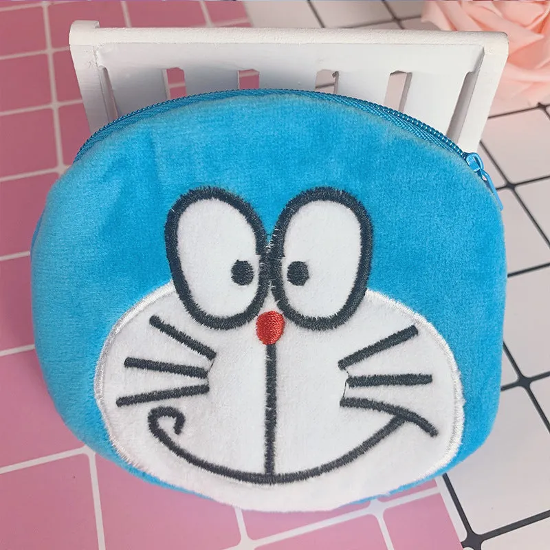 Korean Cartoon Heart Portable Mini Plush Coin Purses