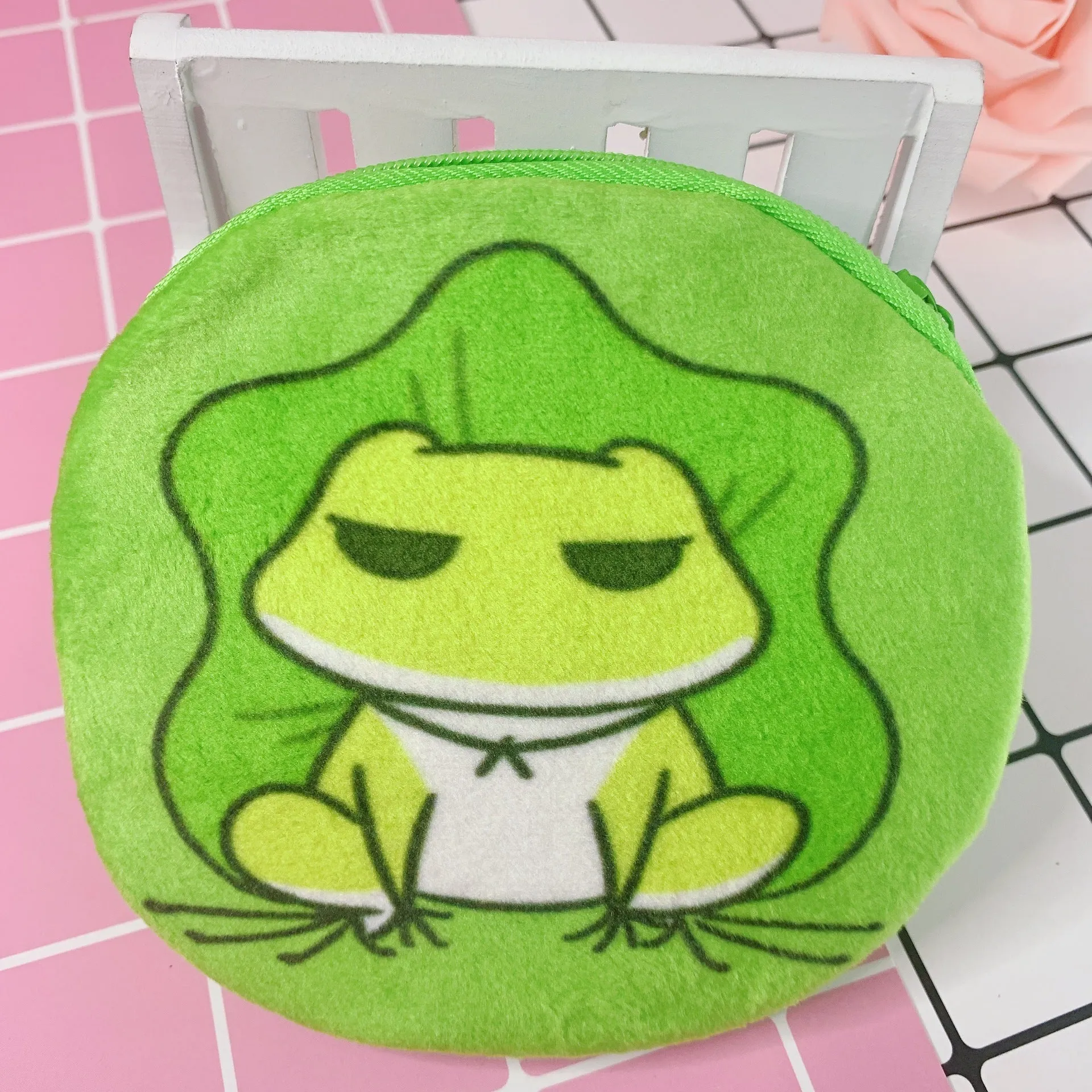 Korean Cartoon Heart Portable Mini Plush Coin Purses