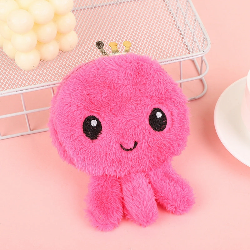 Korean Cute Octopus Cartoon Portable Mini Coin Purses