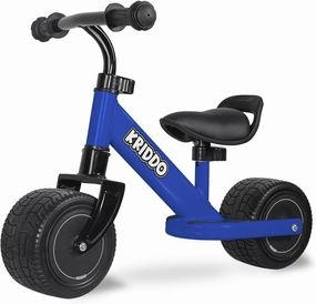 KRIDDO Baby Balance Bike Mini Cruiser Design with Wide PU Wheels for 1-3 Year Olds Ideal First Birthday Gift and Baby Toy, Blue