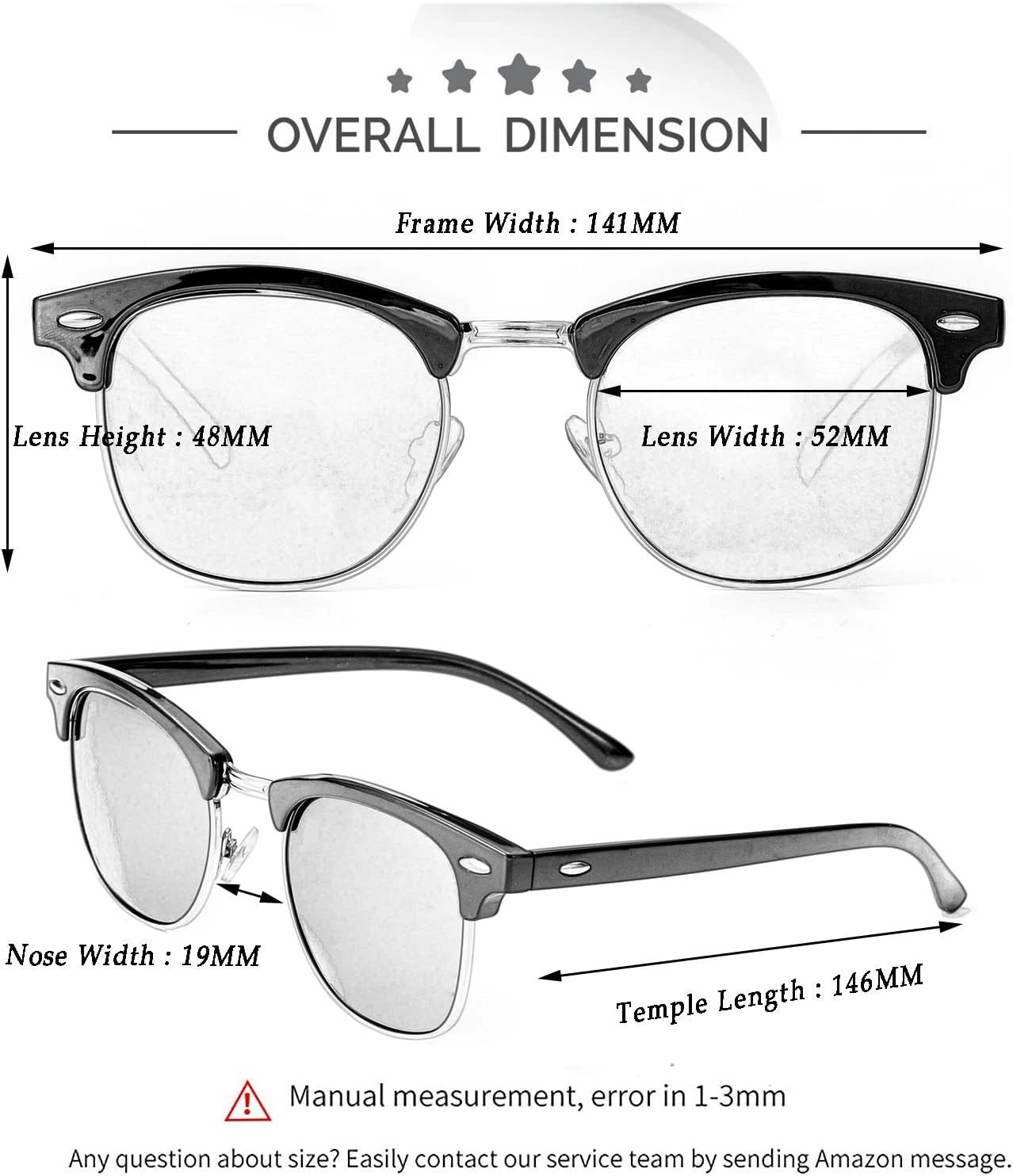 Kursan Classic Semi Rimless Polarized Sunglasses for Men Women Sports Sun Glasses