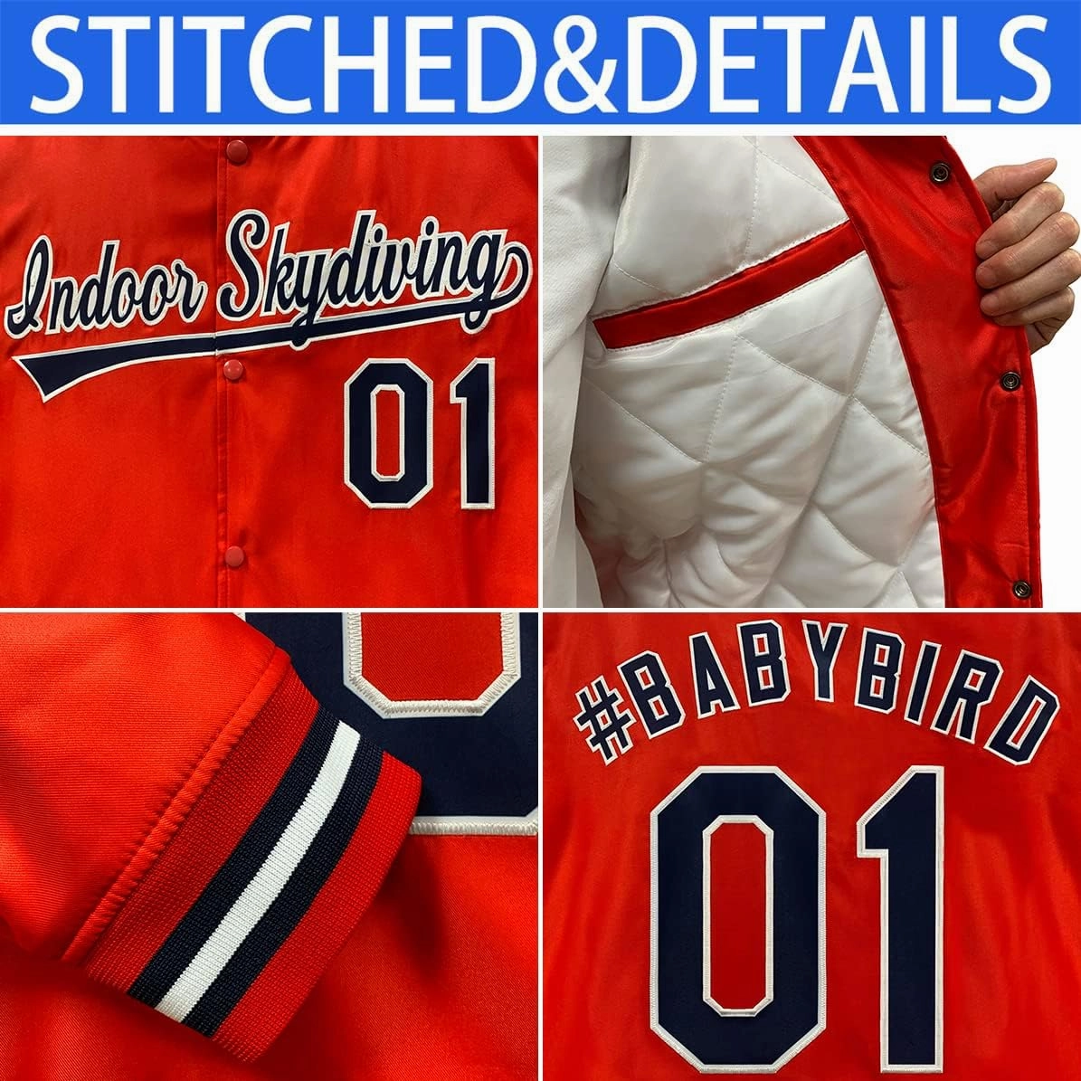 KXK Custom Baseball Jacket Varsity Classic Letterman Bomber Coats Personalized Sports Sweatshirt for Men Women Youth